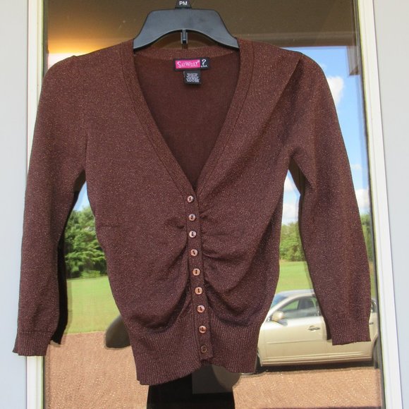 Tops - 💜$6ifbundle3 metallic brown button down  shirt